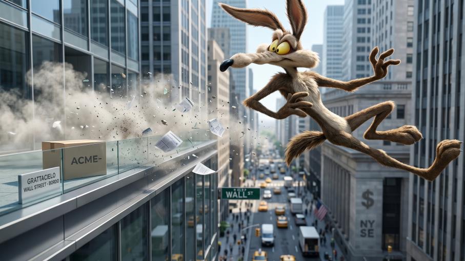 Willy il Coyote: quando i mercati corrono nel vuoto